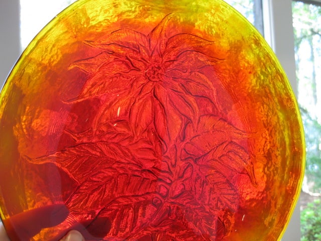 Art Glass Amberina and Iridescent Plates - 8