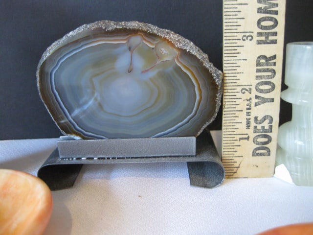 Carved Polished Stone Figures, Sliced Geode Tealight, Rough Cut Chunk Rock Formation, etc. - 7