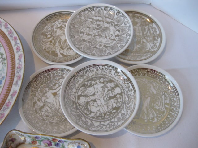 Porcelain Plate, Tidbit Dishes, Creamer, Ashtrays, etc. - 2