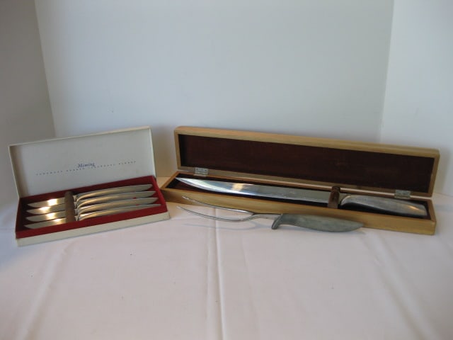 Gerber Excalibur Carving Knife in Wood Case, Gerber Carving Fork and 4 Piece (1 of 14)