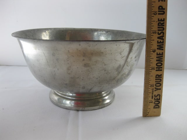 Silverplate Serving Trays and Pewter Revere Bowl - 13