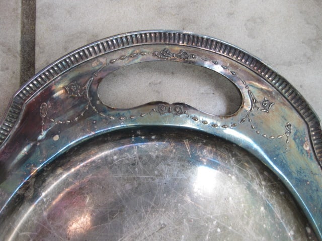 Silverplate Serving Trays and Pewter Revere Bowl - 3