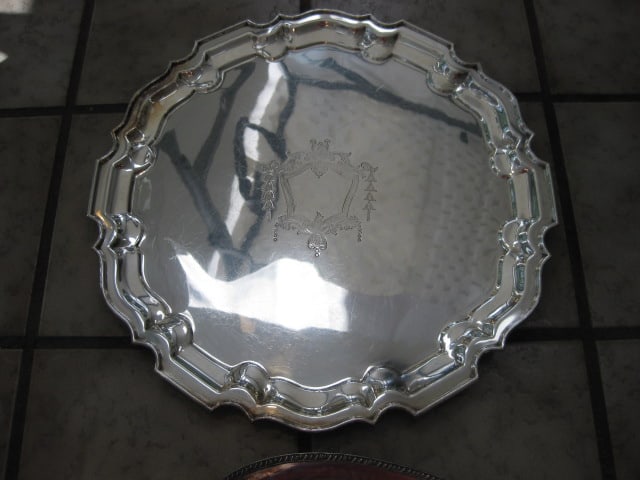 Silverplate Serving Trays and Pewter Revere Bowl - 5