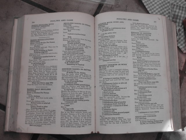 1950's Cookbooks, Hand Sewn Aprons, Oak Recipe Box with Collection of Recipes and - 13