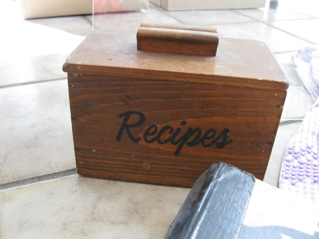 1950's Cookbooks, Hand Sewn Aprons, Oak Recipe Box with Collection of Recipes and - 3