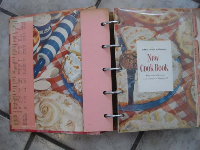 1950's Cookbooks, Hand Sewn Aprons, Oak Recipe Box with Collection of Recipes and - 8