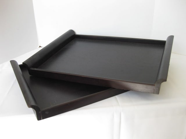 Two Wood Serving Trays: 20 1/4" x 14 1/2"
