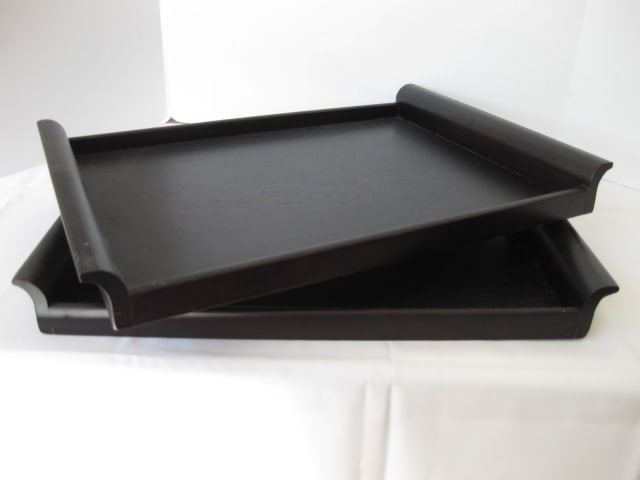 Two Wood Serving Trays - 4