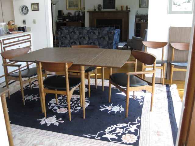 Lane Midcentury Drop Side Dining Table, Leaves and Chairs (1 of 20)