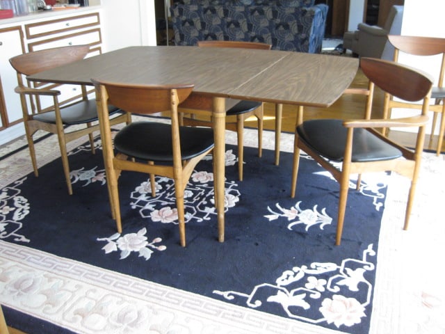 Lane Midcentury Drop Side Dining Table, Leaves and Chairs - 2