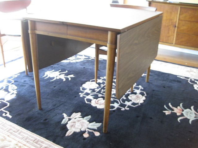 Lane Midcentury Drop Side Dining Table, Leaves and Chairs - 9
