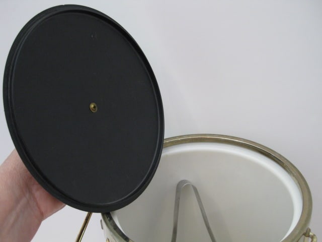 Midcentury Black and Gold Ice Bucket - 3