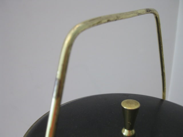 Midcentury Black and Gold Ice Bucket - 7