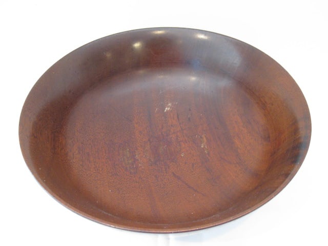 The Quentin Corp. Mahogany Turned Wood Centerpiece with Aluminum Foot - 2