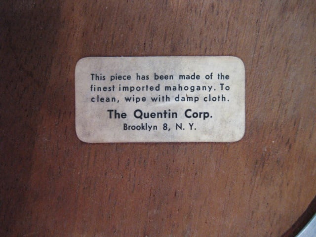 The Quentin Corp. Mahogany Turned Wood Centerpiece with Aluminum Foot - 4
