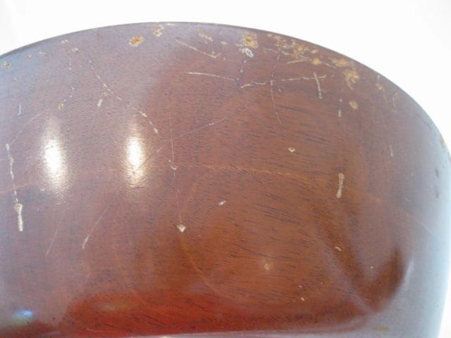 The Quentin Corp. Mahogany Turned Wood Centerpiece with Aluminum Foot - 7