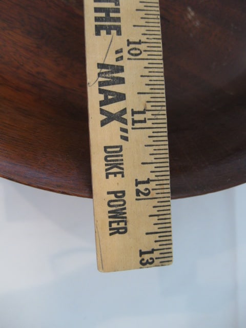 The Quentin Corp. Mahogany Turned Wood Centerpiece with Aluminum Foot - 8