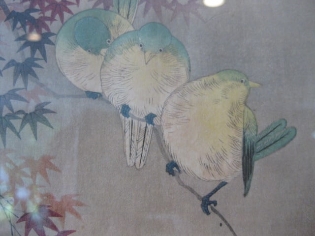 "Birds on Maple" Chinese Artist Signed Original Art Work - 7