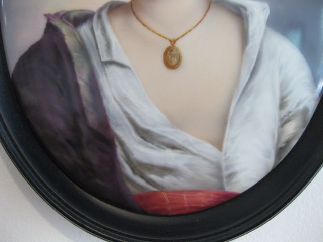 Vintage Handpainted Chech Porcelain Portrait - 4