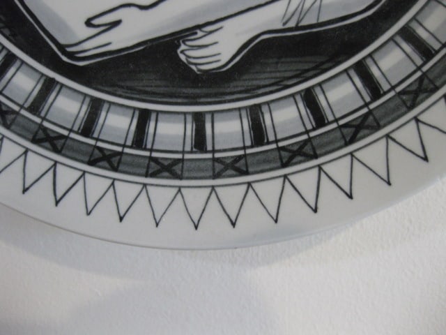 Signed Porcelain Black Delft Plate - 4