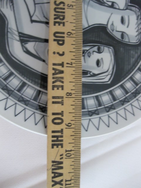 Signed Porcelain Black Delft Plate - 6