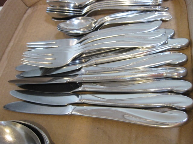 Two Patterns of International Stainless Midcentury Flatware - 11