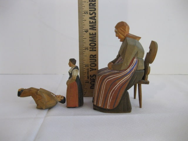 Two W. German Goebel Hummel Figurines, Carved Wood Folk Art Figures and - 18