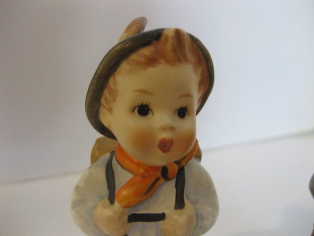 Two W. German Goebel Hummel Figurines, Carved Wood Folk Art Figures and - 3