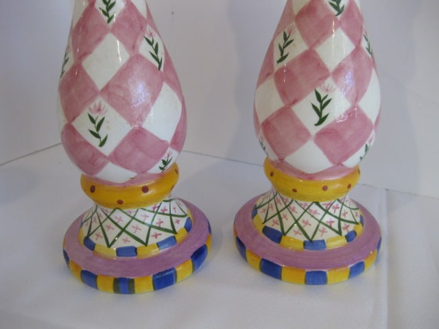 Three Ceramic Candle Sticks - 7