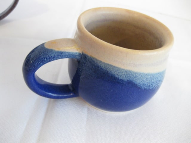 Signed Studio Pottery Mugs and Chip & Dip Plate - 17