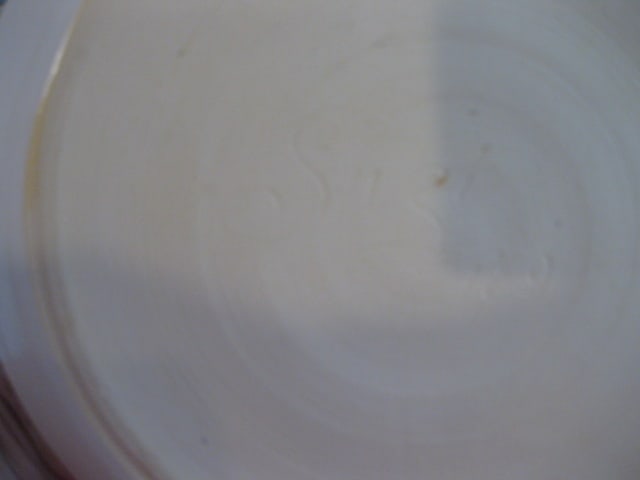 Signed Studio Pottery Mugs and Chip & Dip Plate - 4