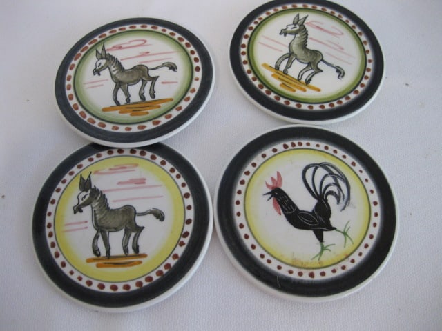 Grouping of Stained Glass Napkin Holder and Artful Coaster Sets - 11