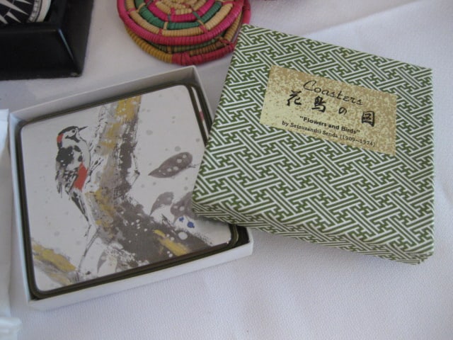Grouping of Stained Glass Napkin Holder and Artful Coaster Sets - 9