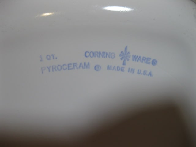 Corning Ware Blue Cornflower Casserole Dish and White Skillet - 4