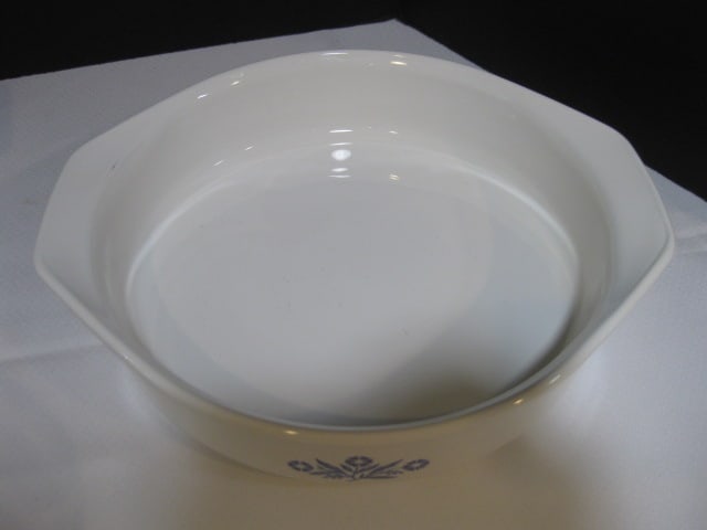 Corning Ware Blue Cornflower Casserole Dish and White Skillet - 6