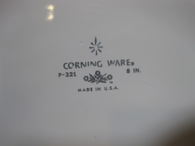 Corning Ware Blue Cornflower Casserole Dish and White Skillet - 8
