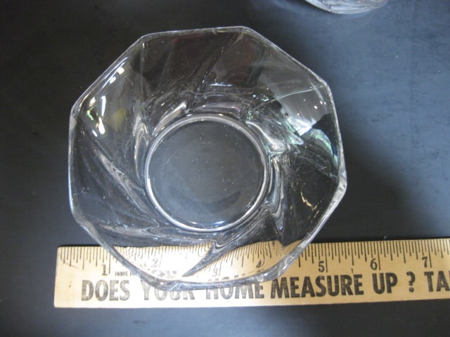 Six Vintage Heisey Clear Glass Swirl Design Fruit Bowls - 2