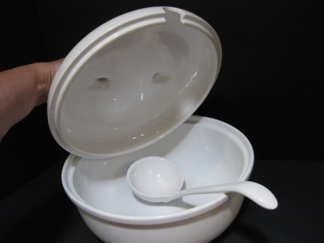 Over and Back Portugal Pottery Tureen with Ladle - 2