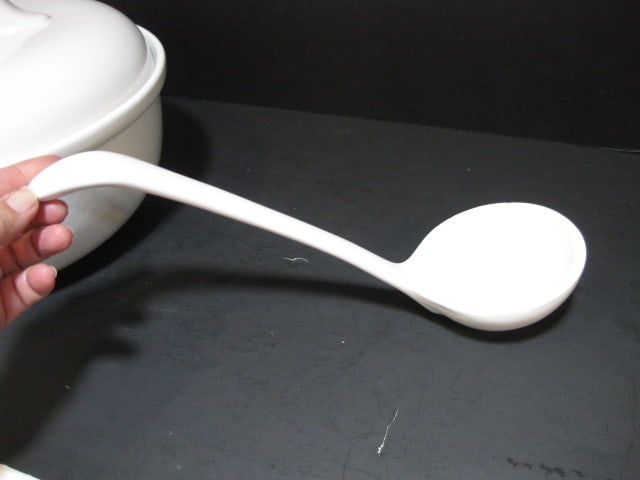 Over and Back Portugal Pottery Tureen with Ladle - 6