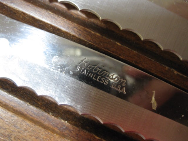 Robinson Wood Handle Carving Knives and Wood Carving Tray - 3