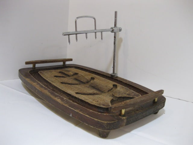 Robinson Wood Handle Carving Knives and Wood Carving Tray - 4