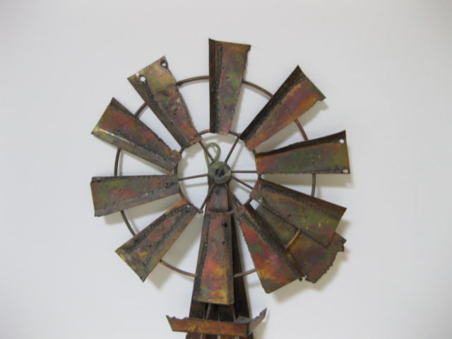 Good-Art Creation Copper Tone Metal 3-D Wind Mill Wall Art - 2
