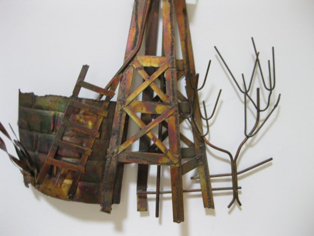 Good-Art Creation Copper Tone Metal 3-D Wind Mill Wall Art - 3