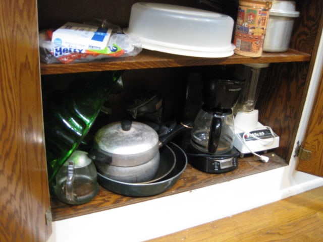 Contents of Built-In Pantry Cabinets-Glass Ware, Plastic Ware, Small Appliances, - 15