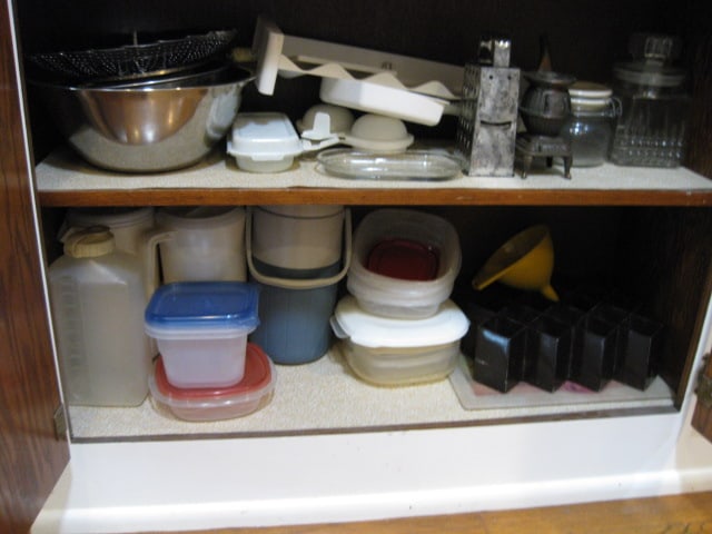 Contents of Built-In Pantry Cabinets-Glass Ware, Plastic Ware, Small Appliances, - 20