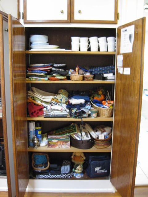 Contents of Built-In Pantry Cabinets-Glass Ware, Plastic Ware, Small Appliances, - 2