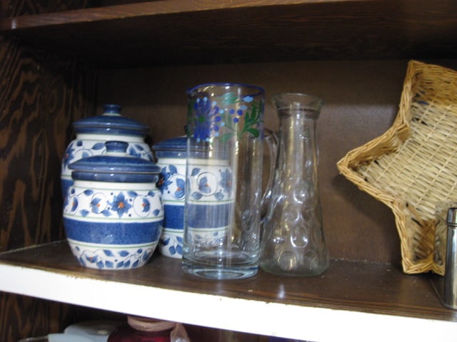 Contents of Built-In Pantry Cabinets-Glass Ware, Plastic Ware, Small Appliances, - 6