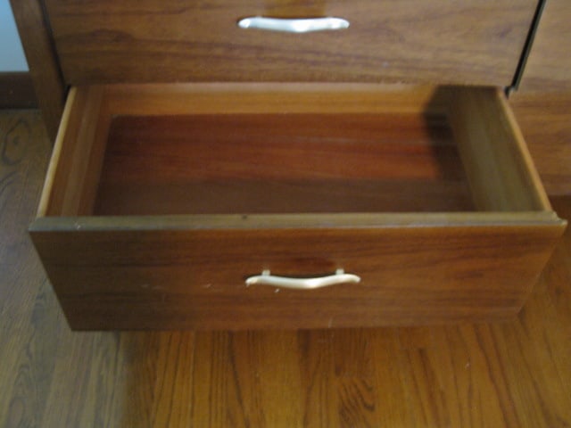 Midcentury Profile by Drexel Dresser and Wall Mirror - 17