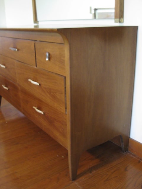 Midcentury Profile by Drexel Dresser and Wall Mirror - 3