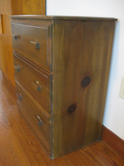 Small Pine 3 Drawer Chest - 3